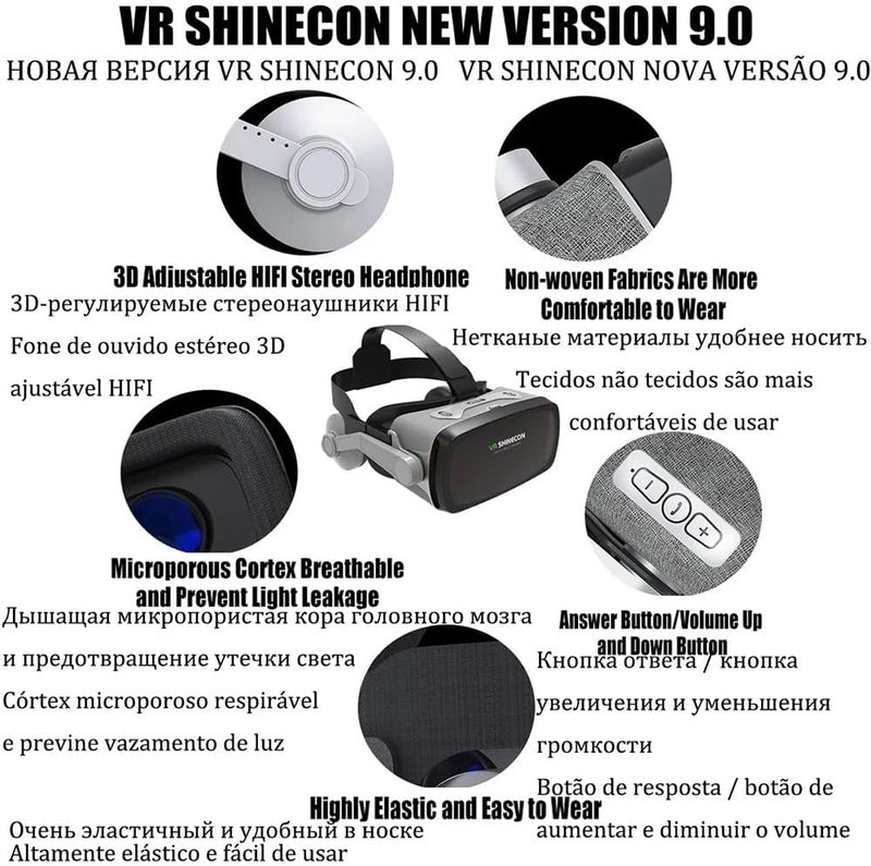 Adjustable VR Headset – Compatible with iPhone & Android  Perfect Gift for Kids & Adults - Image 5